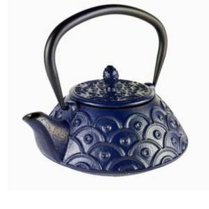 Théière en fonte Bleue
